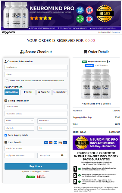 NeuroMind Pro order form